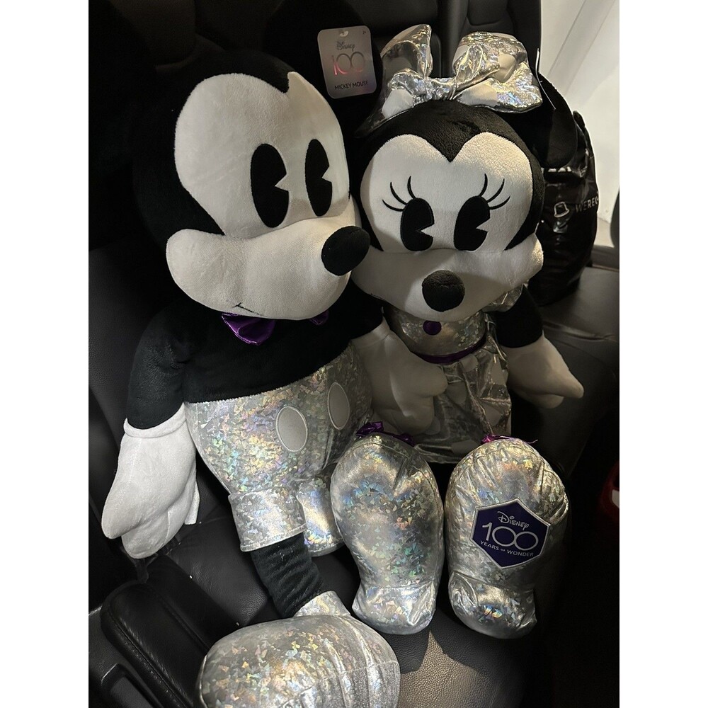 2023 Disney 100 Years of Wonder Mickey & Minnie Mouse 30" Jumbo Plush Doll Set